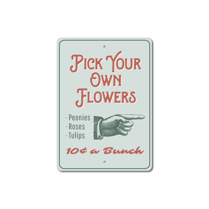 Flower Picking Sign