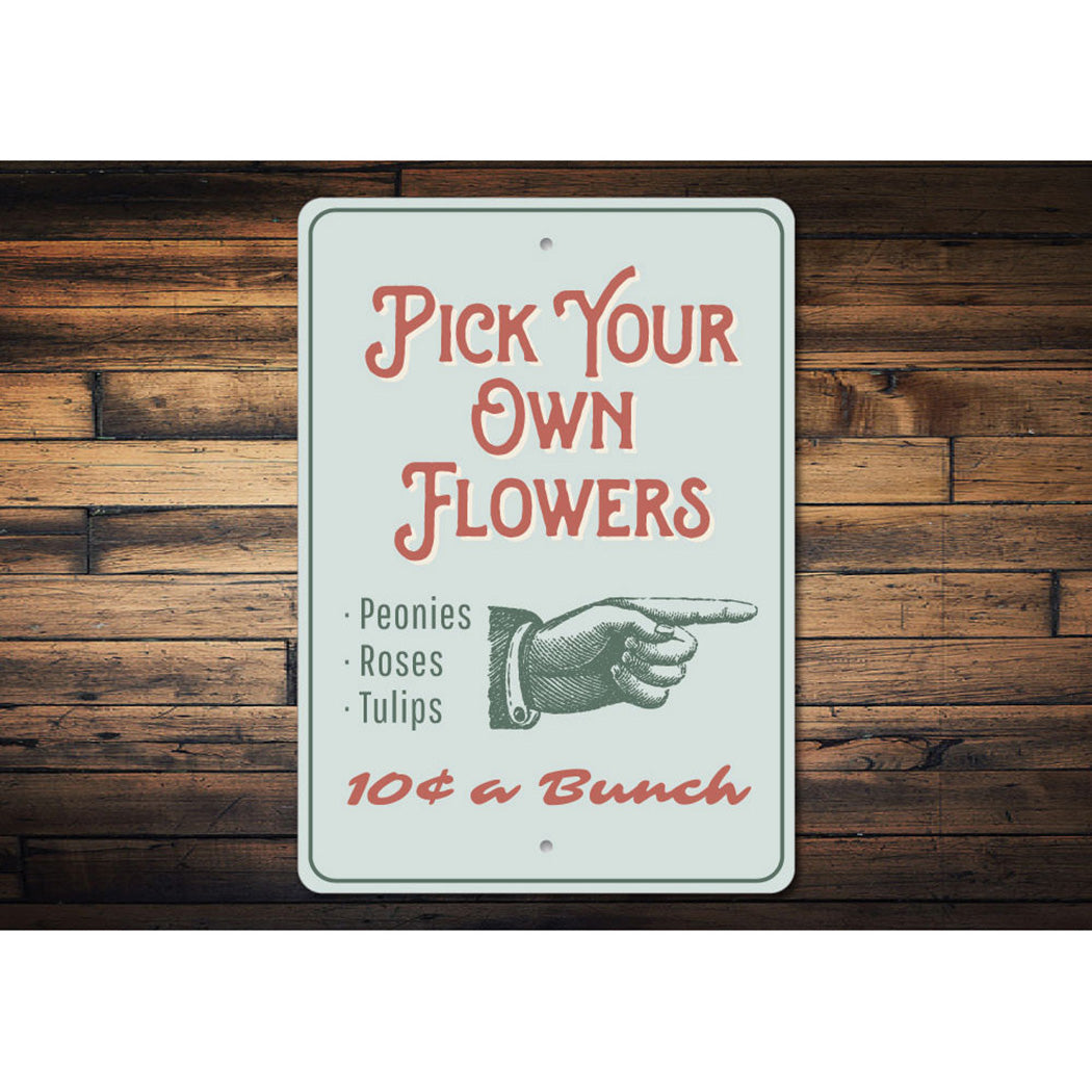 Flower Picking Sign