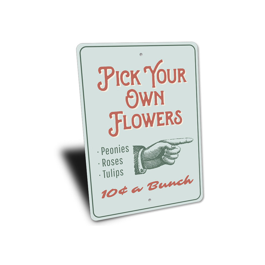 Flower Picking Sign