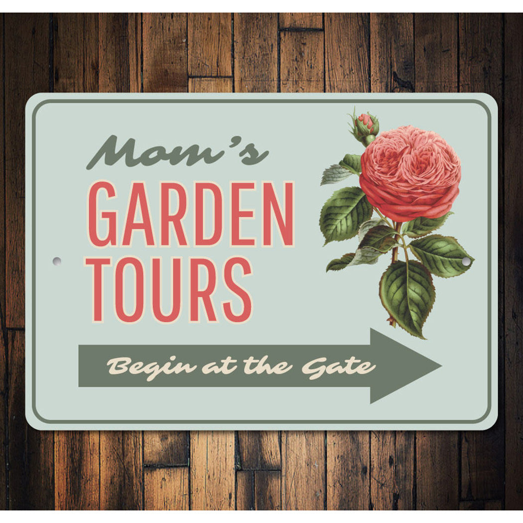 Garden Tours Arrow Sign