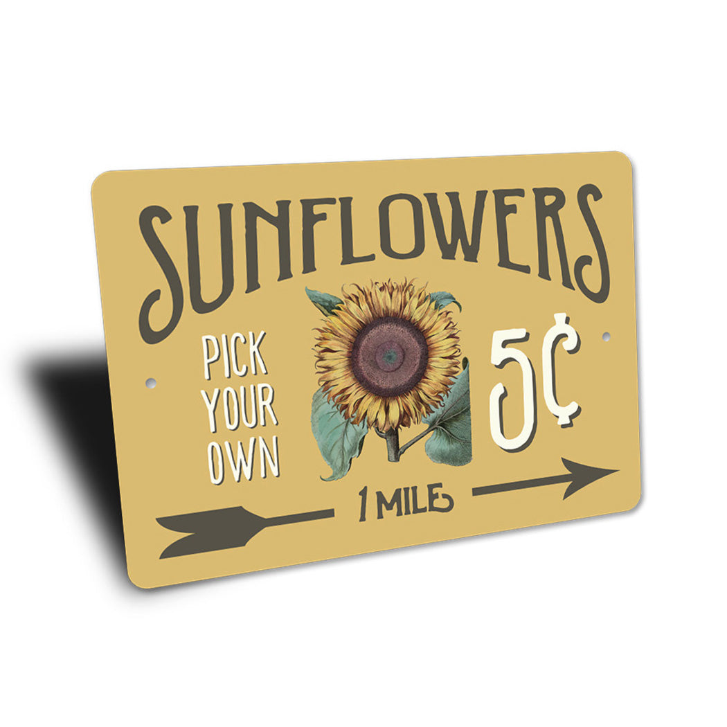Sunflowers 5 Cents Sign