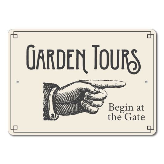 Garden Tours Directional Sign