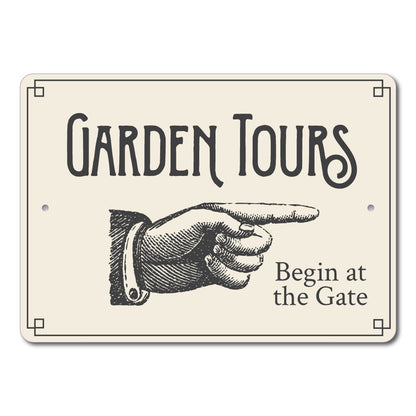 Garden Tours Directional Sign