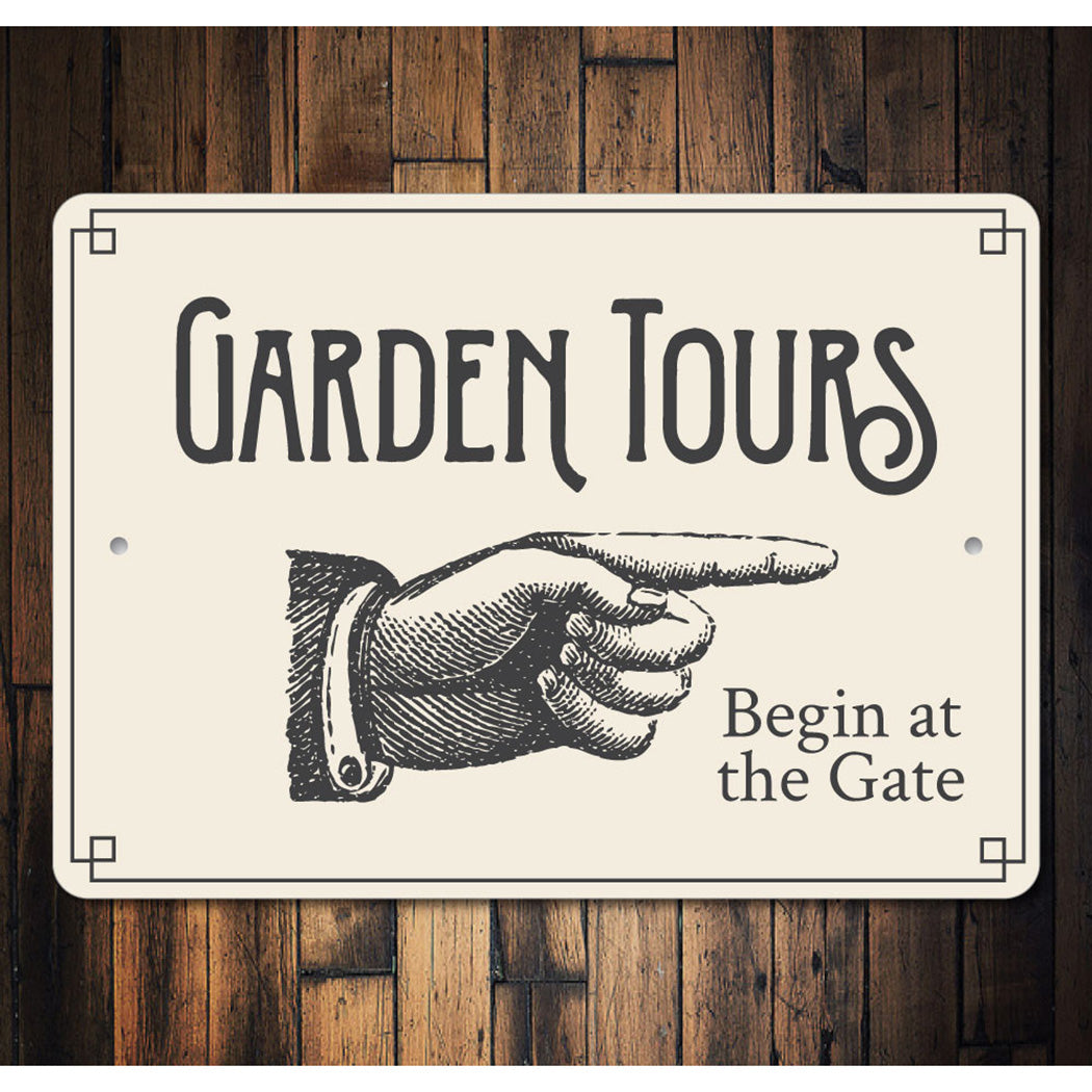 Garden Tours Directional Sign