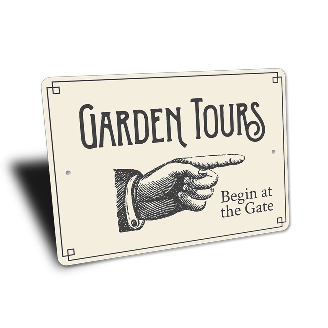 Garden Tours Directional Sign