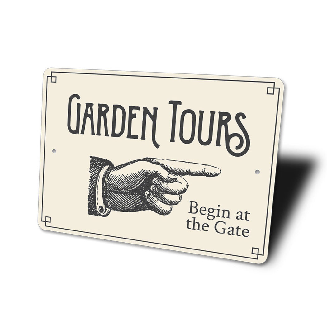 Garden Tours Directional Sign