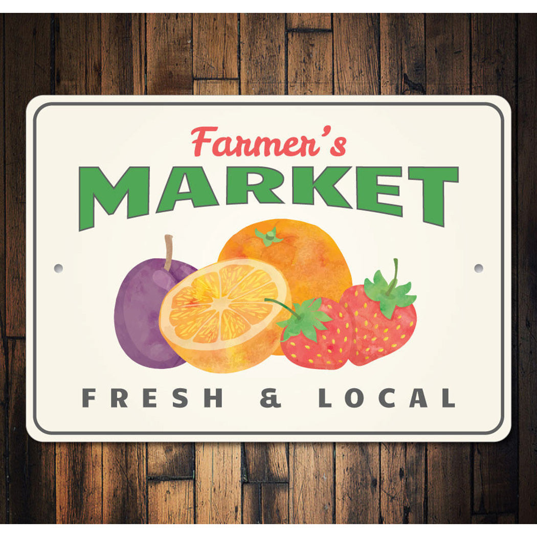 Farmer's Market Fruit Sign