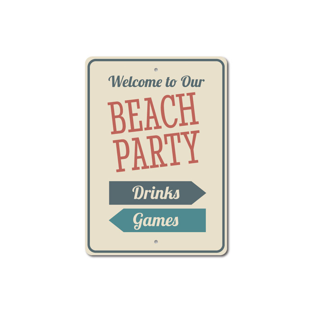 Beach Party Sign