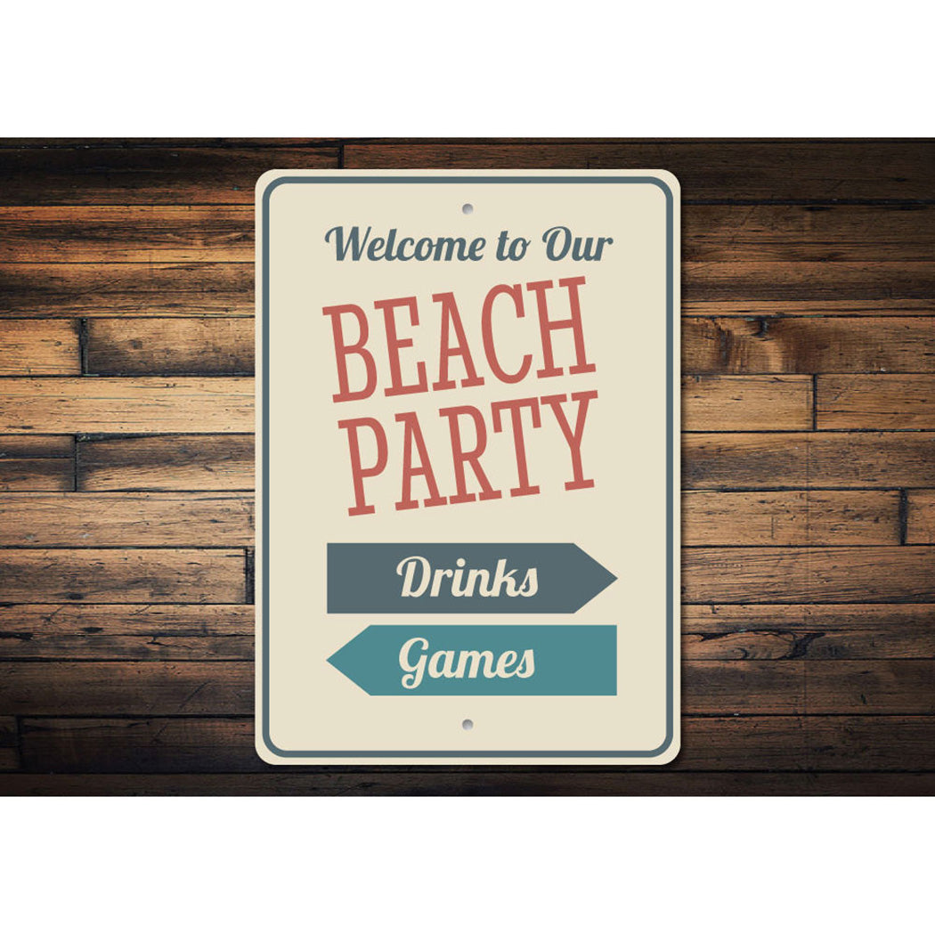 Beach Party Sign