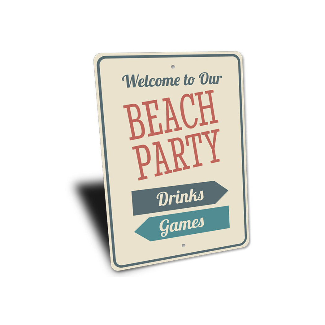 Beach Party Sign