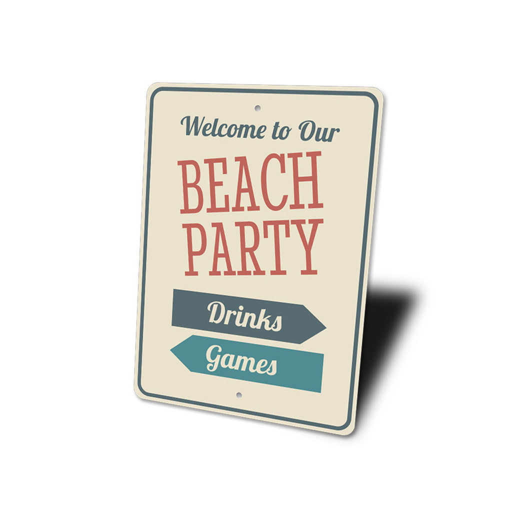 Beach Party Sign