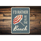 Beach Umbrella Sign