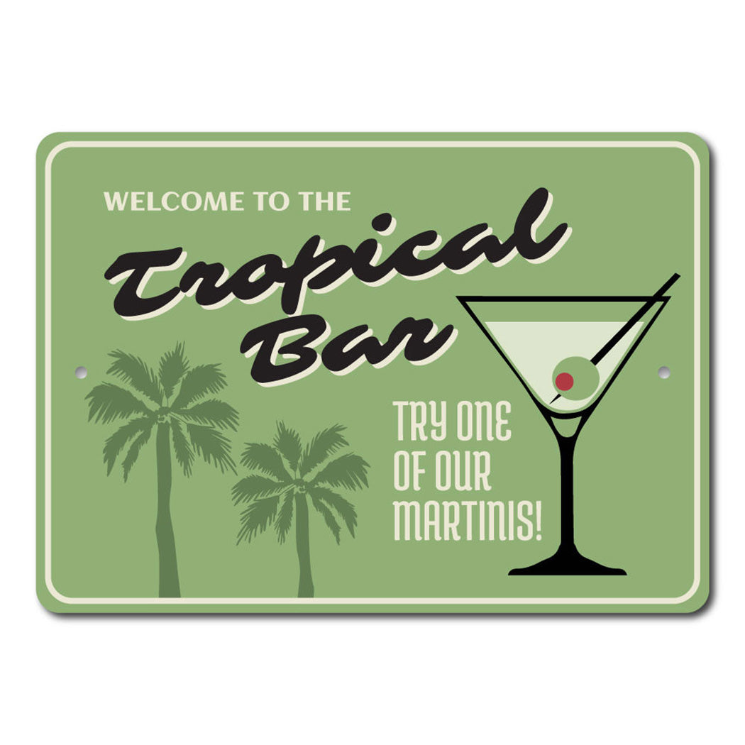 Tropical Bar Metal Sign