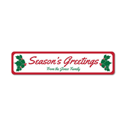 Holiday Greeting Metal Sign