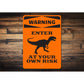 Dinosaur Warning Sign