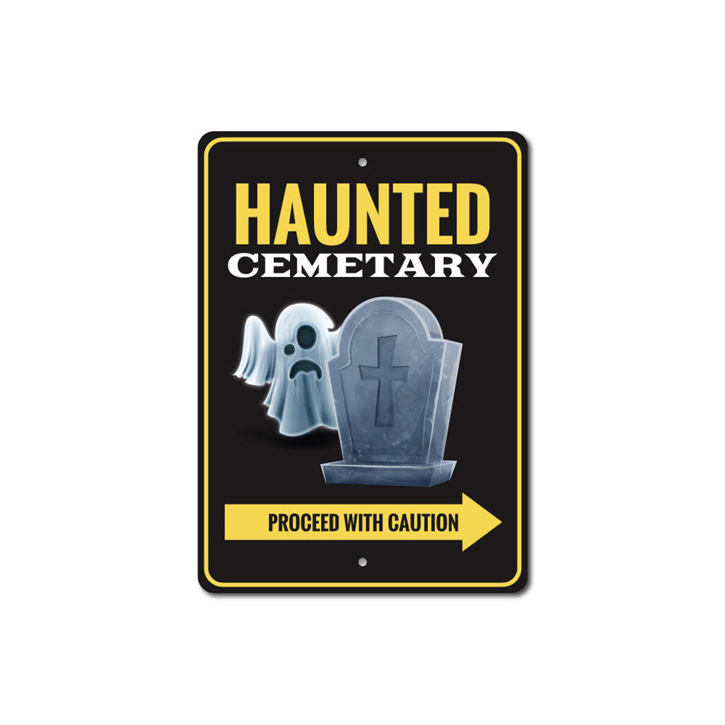 Haunted Cemetery Sign