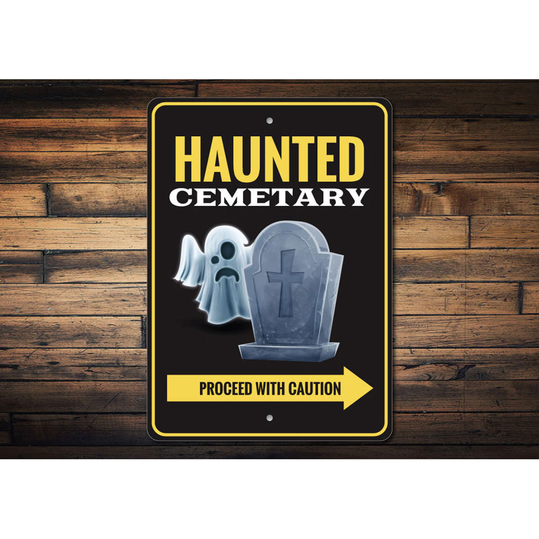 Haunted Cemetery Sign