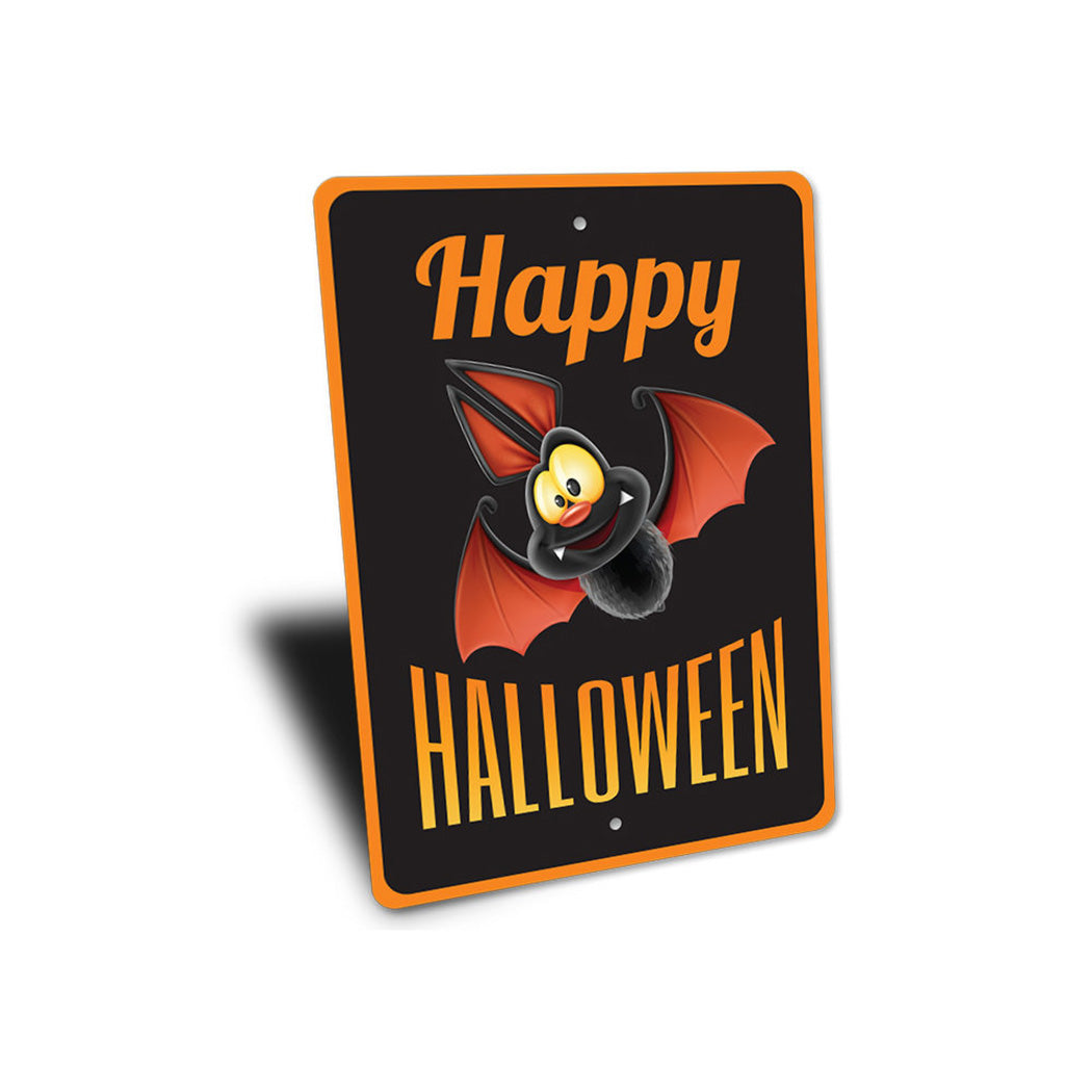 Happy Halloween Bat Sign