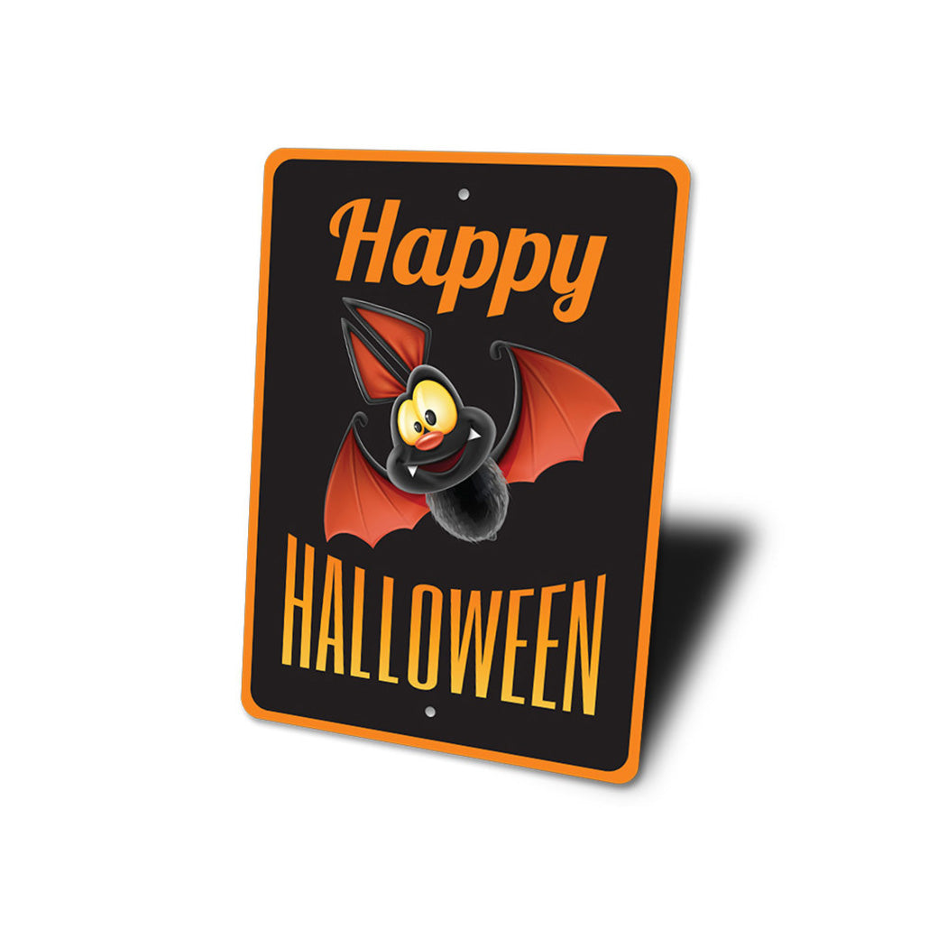 Happy Halloween Bat Sign