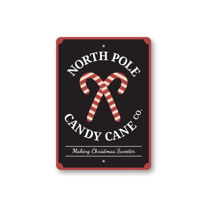 North Pole Candy Cane Company Sign