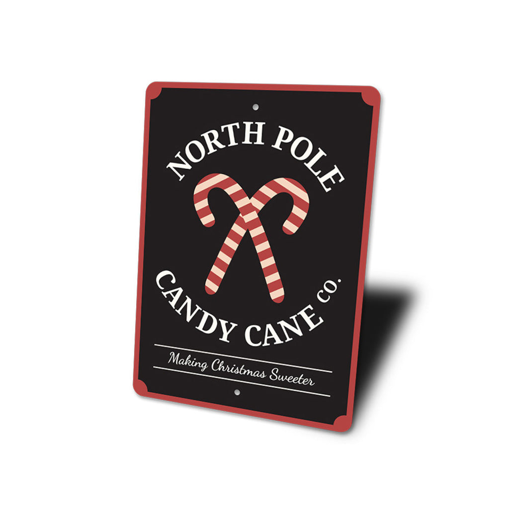 North Pole Candy Cane Company Sign