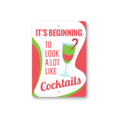 Christmas Cocktails Sign