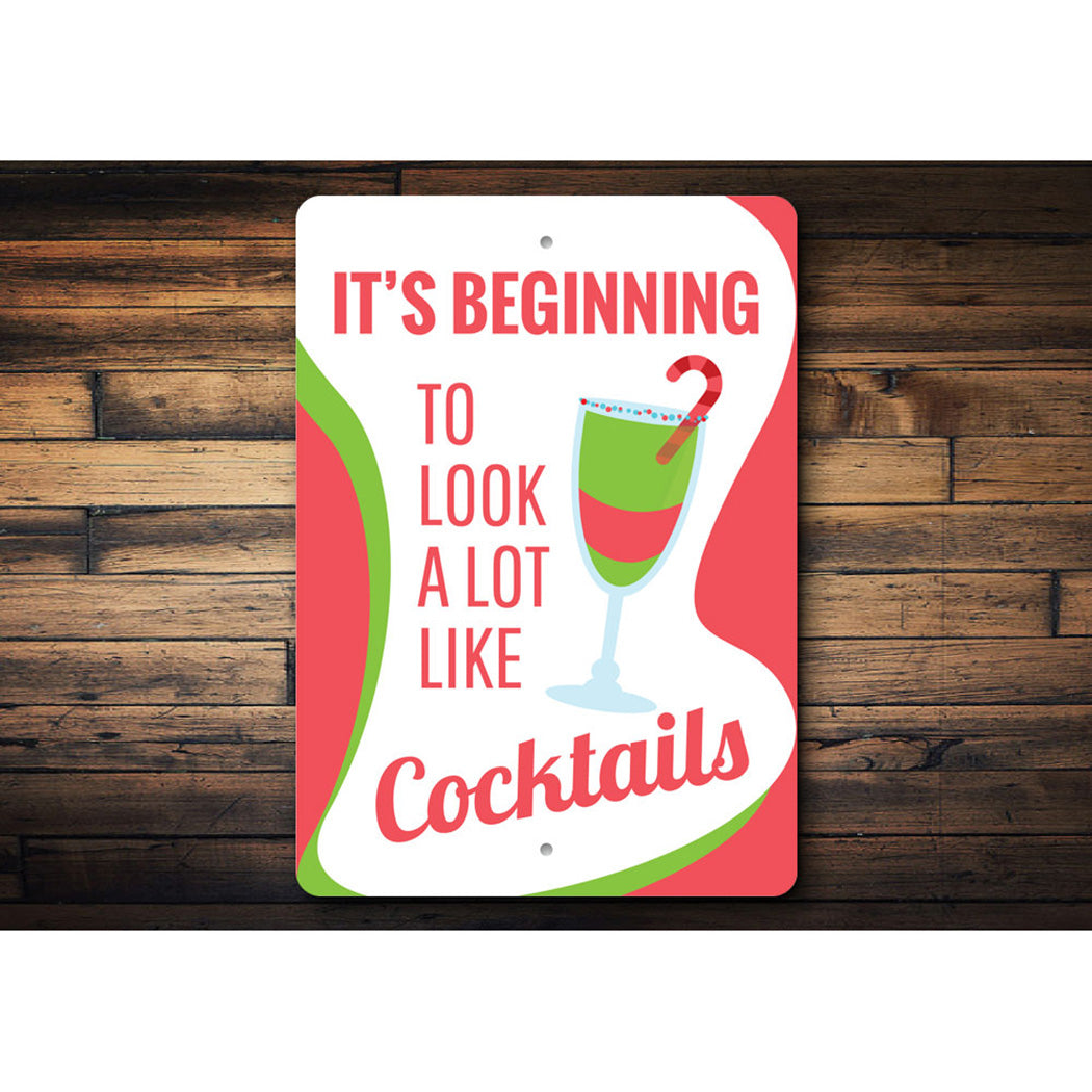 Christmas Cocktails Sign