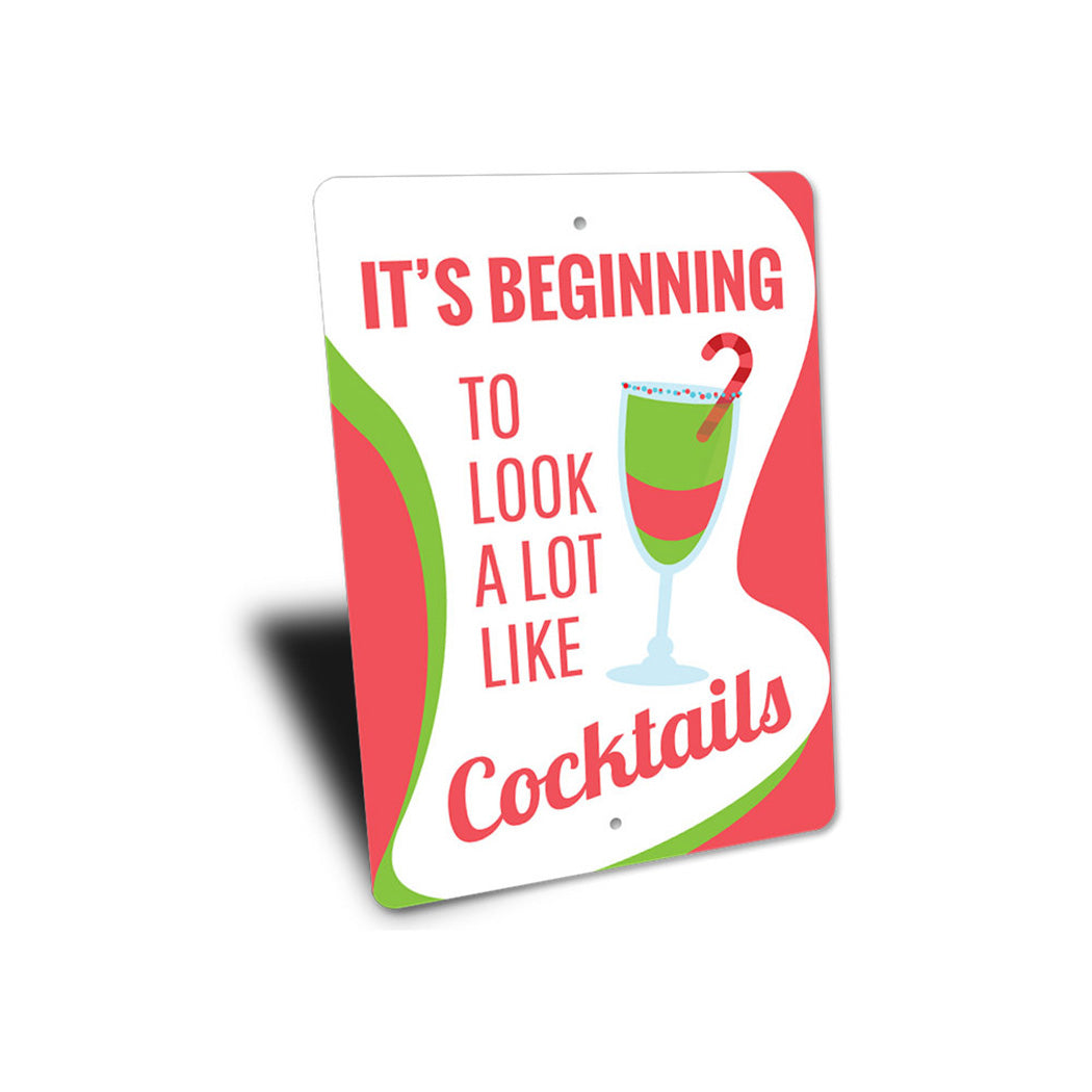 Christmas Cocktails Sign