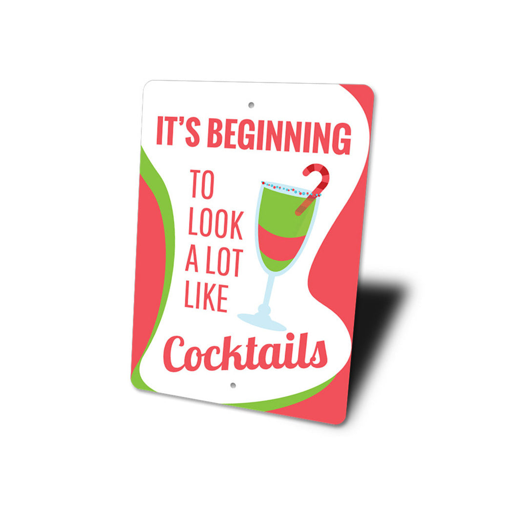 Christmas Cocktails Sign