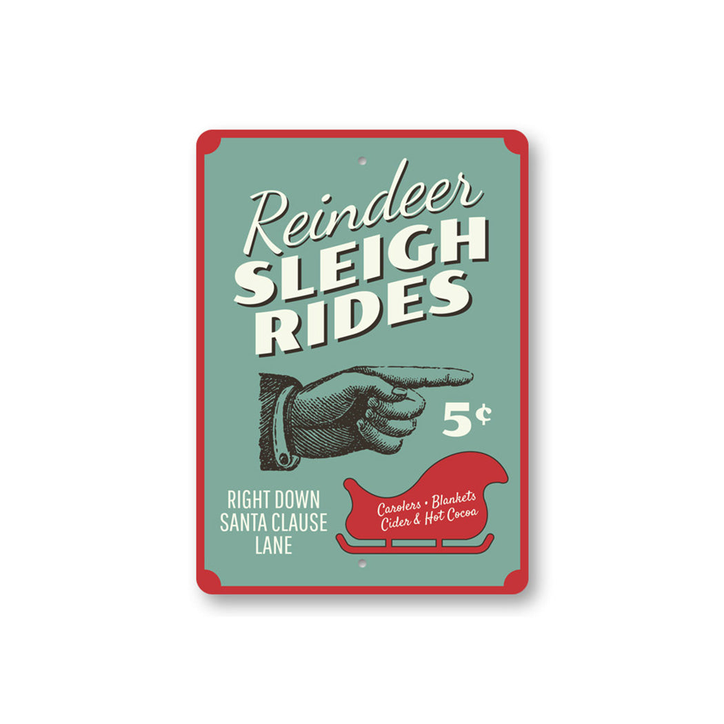 Reindeer Sleigh Rides Sign