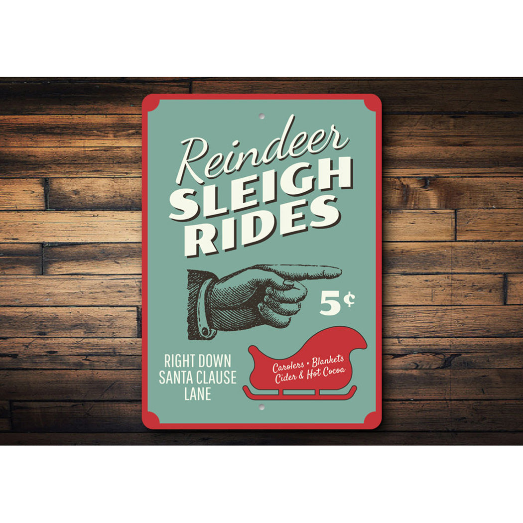 Reindeer Sleigh Rides Sign