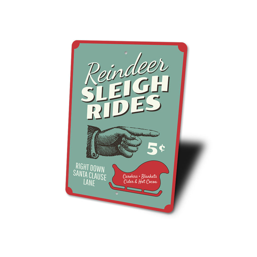 Reindeer Sleigh Rides Sign