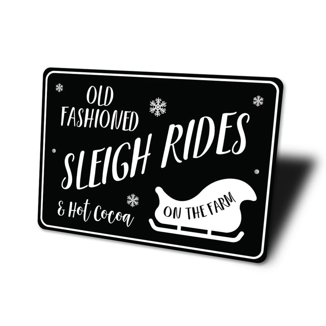 Old Fashioned Sleigh Rides Sign – Lizton Sign Shop Wholesale