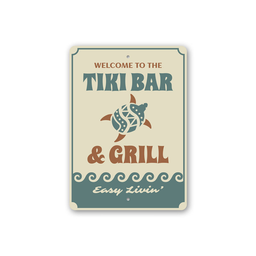 Tiki Bar Turtle Sign