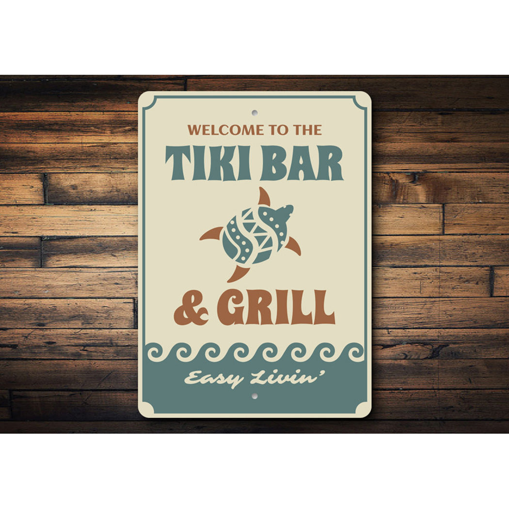 Tiki Bar Turtle Sign