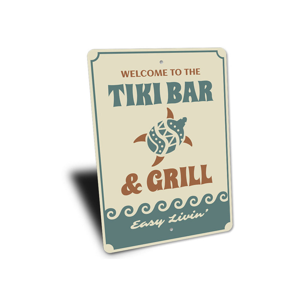 Tiki Bar Turtle Sign