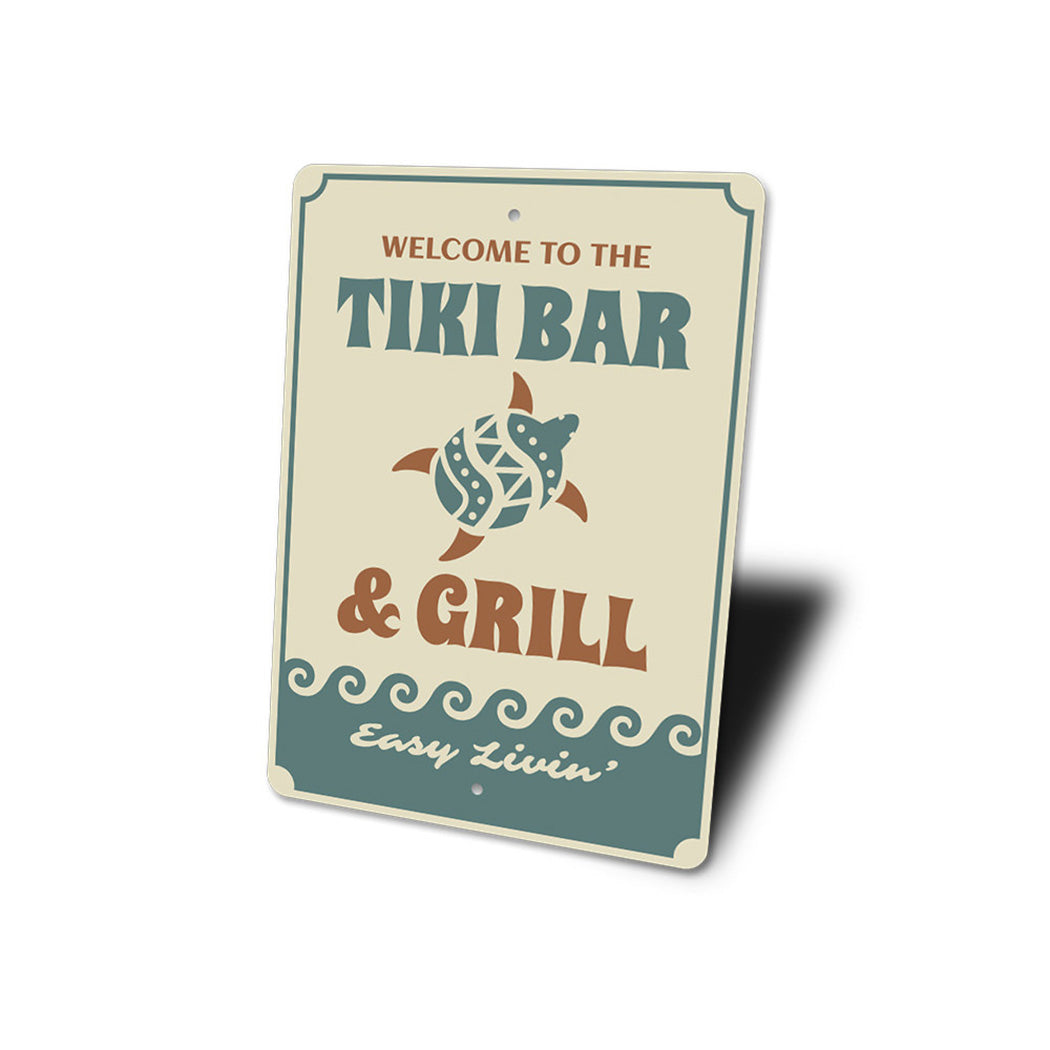 Tiki Bar Turtle Sign