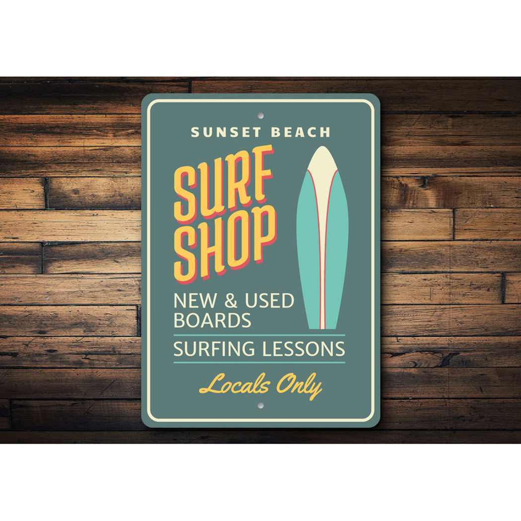 Beach Surf Shop Sign