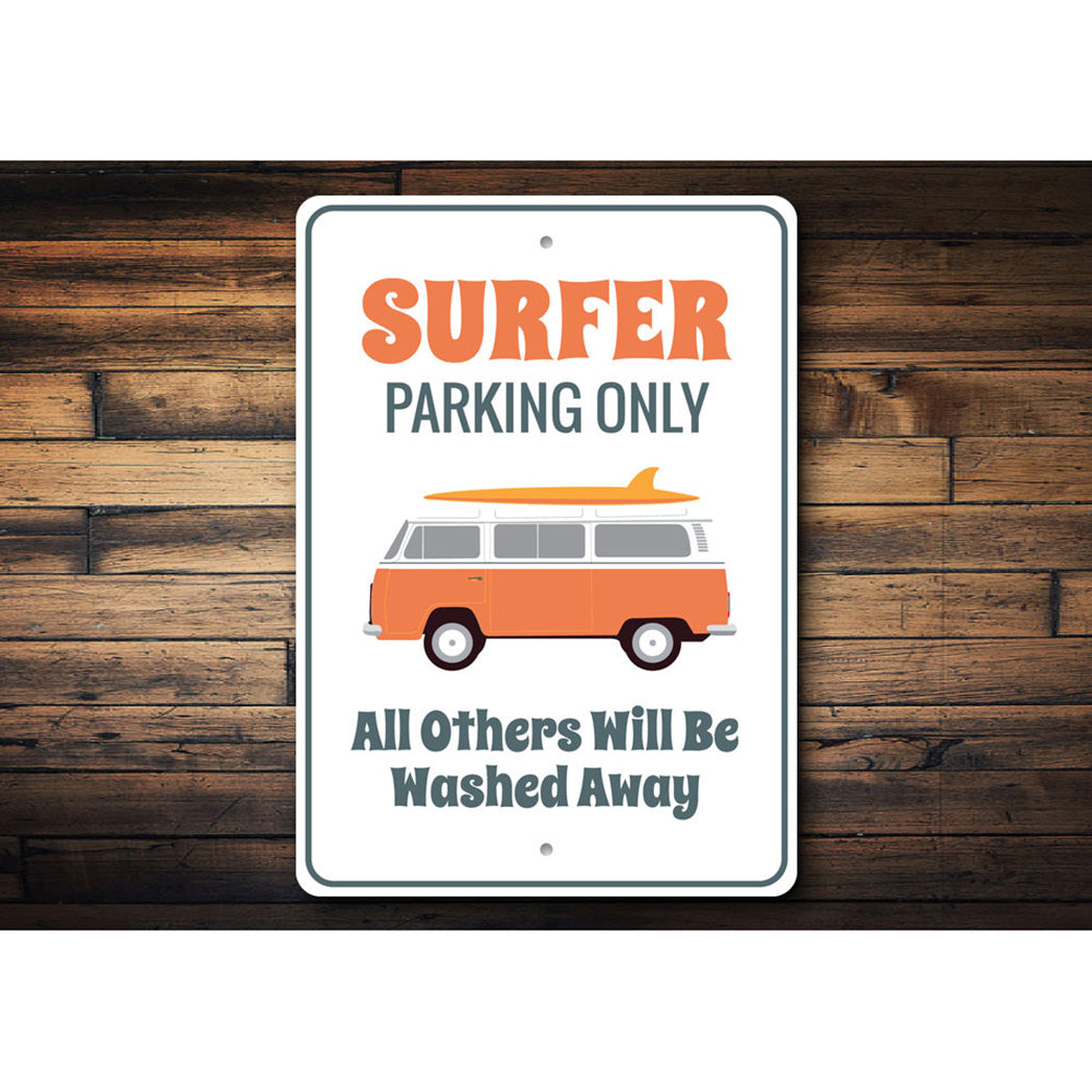 Surfer Van Parking Only Sign