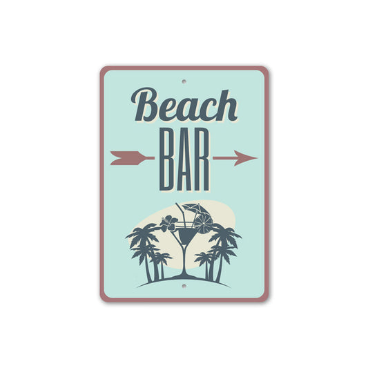 Beach Bar Directional Sign