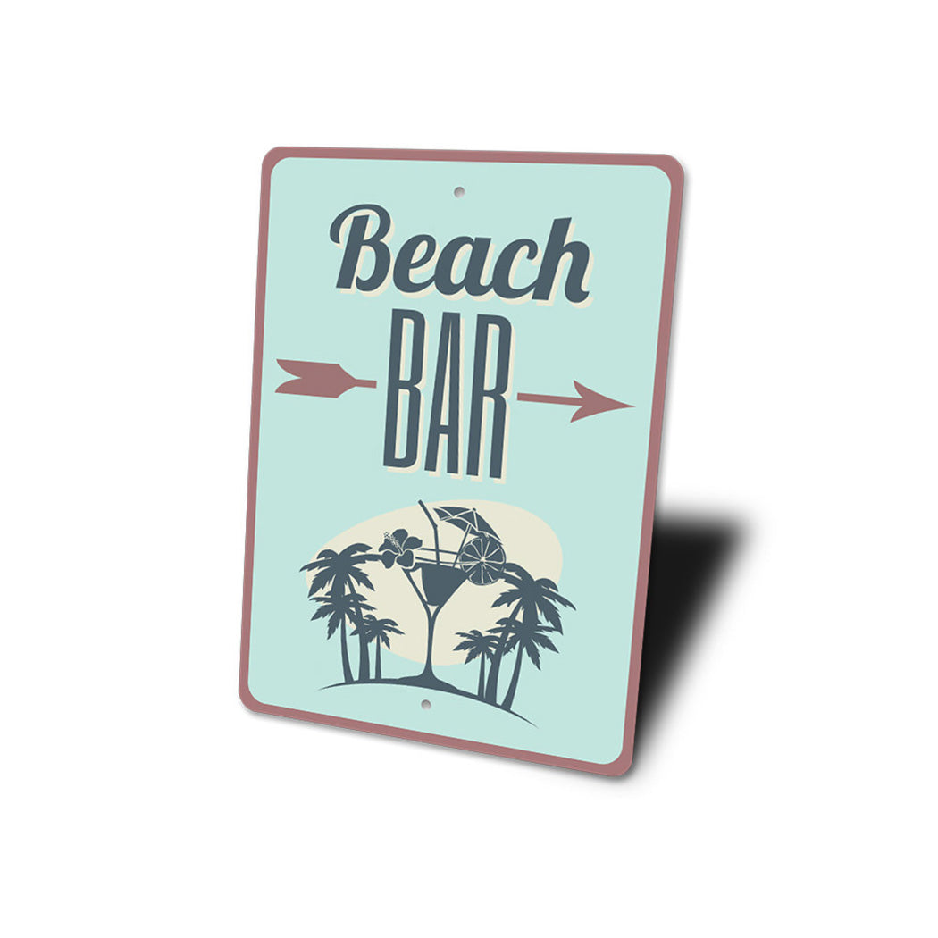 Beach Bar Directional Sign
