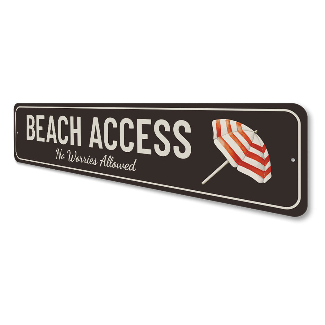 Beach Access Sign
