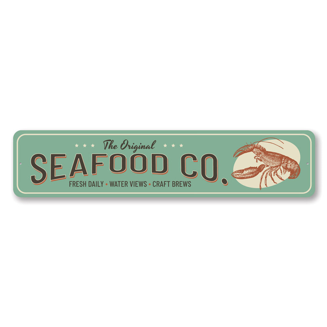 Seafood Company Metal Sign