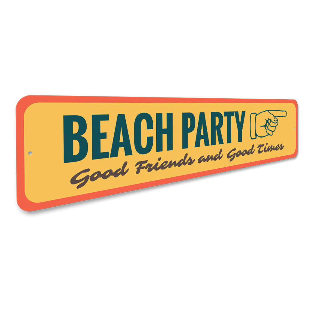 Beach Party Directional Sign