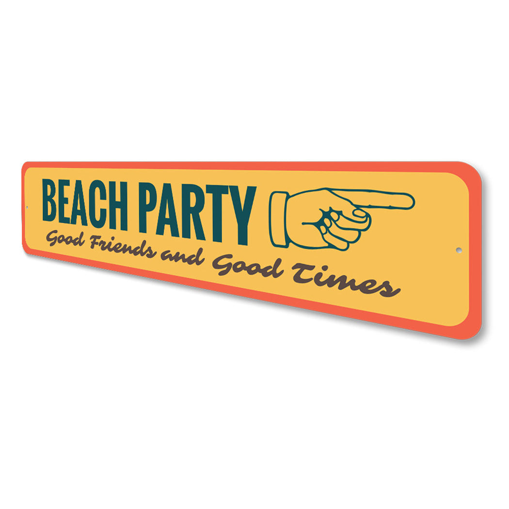 Beach Party Directional Sign