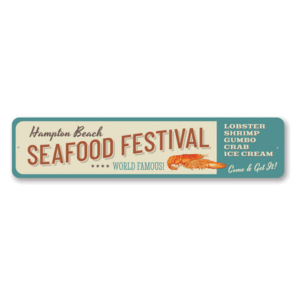 Seafood Festival Metal Sign