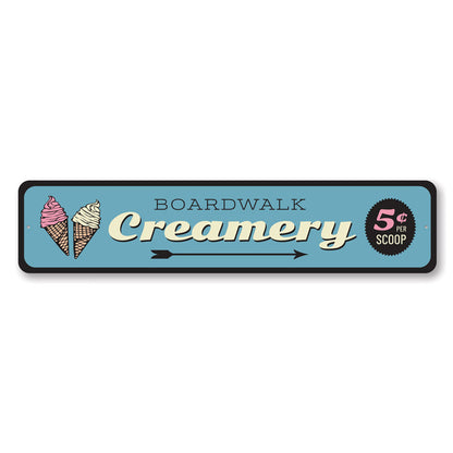 Boardwalk Creamery Metal Sign