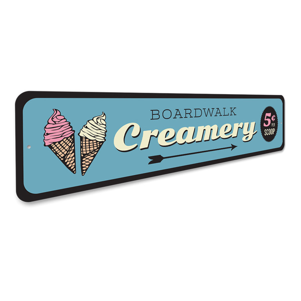 Boardwalk Creamery Sign