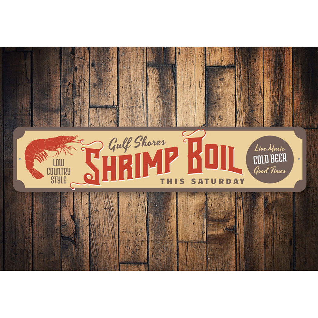 Gulf Shores Shrimp Boil Sign