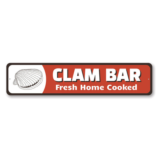 Clam Bar Metal Sign